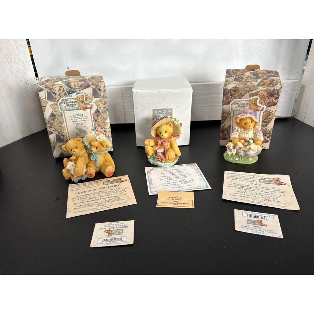 Vintage Cherished Teddies Chelsea and Daisy 597392 Janet 336521